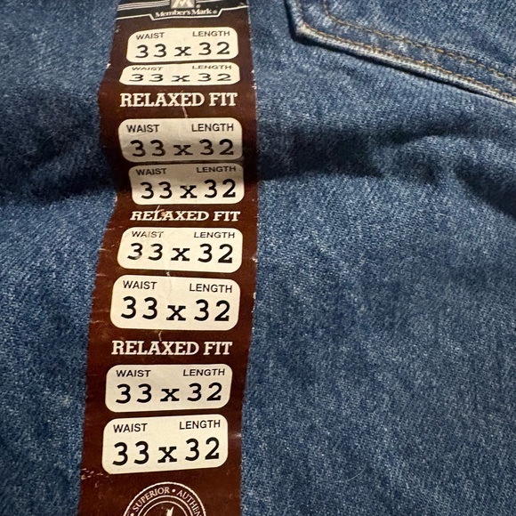 Jeans Men’s Members Mark 33/32 Brand New - Picture 4 of 4